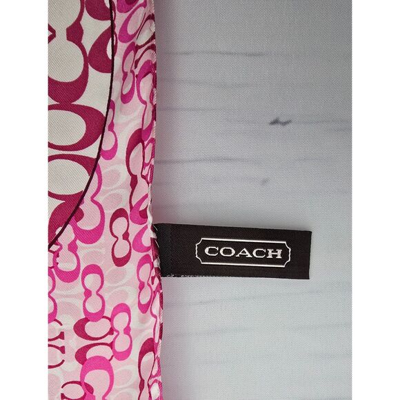 COACH Silk Signature C Logo Multicolor Scarf Twilly CA22608 - Picture 8 of 10